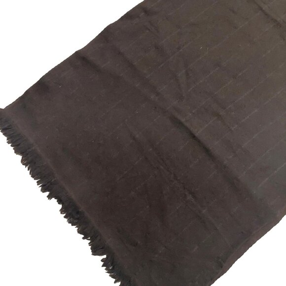Gucci Vintage Dark Brown Pin Stripe Men's Scarf - Picture 5 of 10